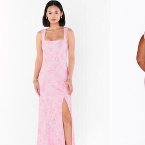 Show Me Your MuMu Pink Floral Paris Gown dress